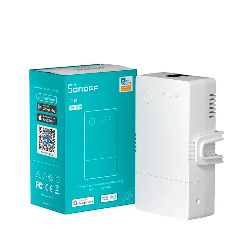 Interruptor Wifi Sonoff Th Origin 16A Para Sensores Sonoff