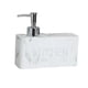 thumbnail image 1 of Dispensador De Jabón Líquido Y Soporte De Esponja Fregadero De Cocina De Resina Tidy White Marble, 1 of 2