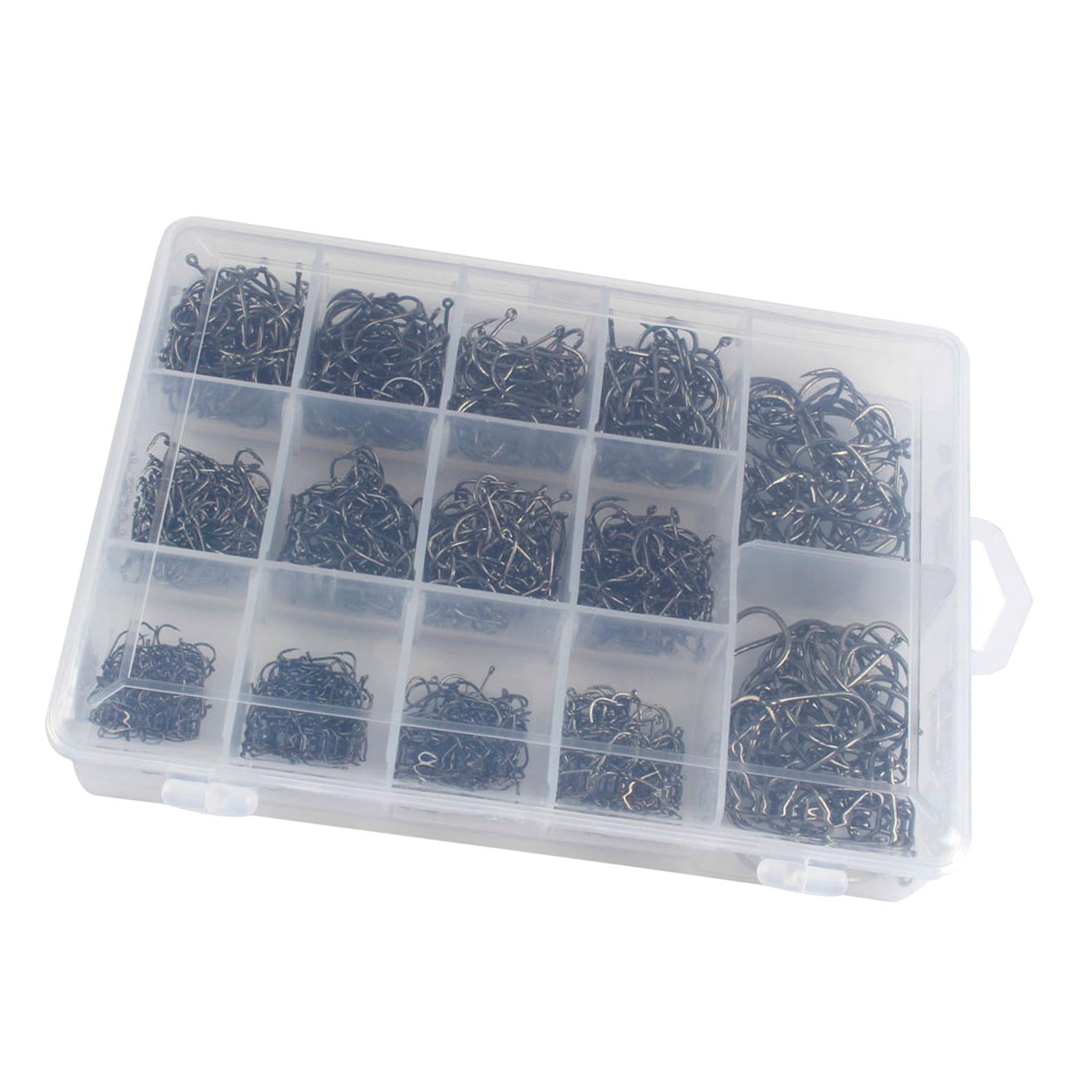 Magideal - Anzuelos De Pesca, Anzuelos Circulares, Aparejos De Pesca, Anzuelos De Acero Al Carbono, Anzuelos De Pesca Desplazados, Anzuelos De Pesca Para Deporte 1800 Piezas