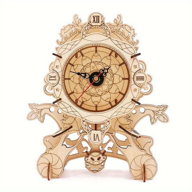31 Pieces Of 3D Wooden Clock Puzzle Adult DIY Model Kit, Mechanical Clock Pendulum Table Puzzle, Precious Gift Of Learning And Fun, Adult And Children Interactive Educational Toys