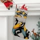 thumbnail image 2 of El Show de Heckle y Jeckle Tema: Calcetines de Navidad, fino lino blanco para colgar en escaleras y chimenea, decoración navideña para el hogar, regalo de Navidad. 45cm × 32cm, 2 of 5