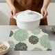 thumbnail image 4 of Juego de manteles individuales de plástico, 6 manteles para decoración de mesa de comedor, interior y exterior, lavables, mantel de cocina, limpiar con paño, floral, 17.7*11.8 pulgadas, 4 of 6