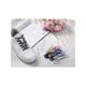 thumbnail image 4 of INSPIRA CHIC 1 Par de Cordones Planos Metálicos Brillantes con Purpurina, Cintas de Zapatos Brillantes de Lentejuelas Coloridas para Zapatillas Negro Plata 120cm/47.24", 4 of 4