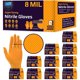 thumbnail image 1 of Guantes desechables de nitrilo Inspire Heavy Duty de 8 mil, color naranja, 1 of 9