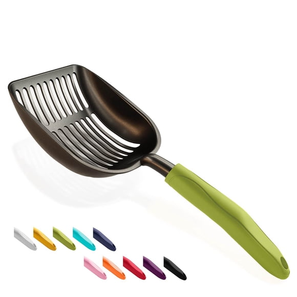 Cuchara para arena para gatos WePet, de aleación de aluminio, con mango largo