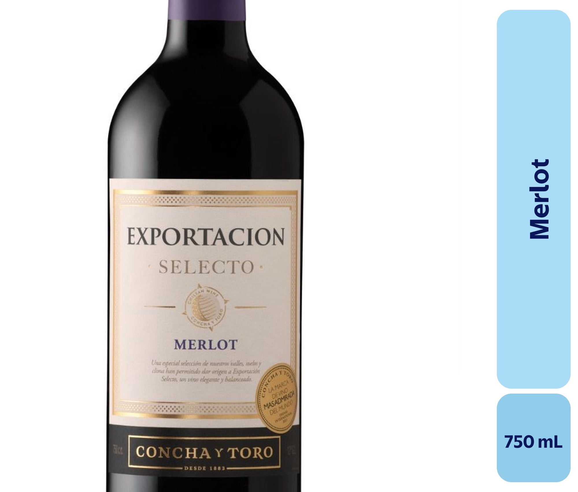Vino Merlot Botella 750 mL Exportacion Selecto