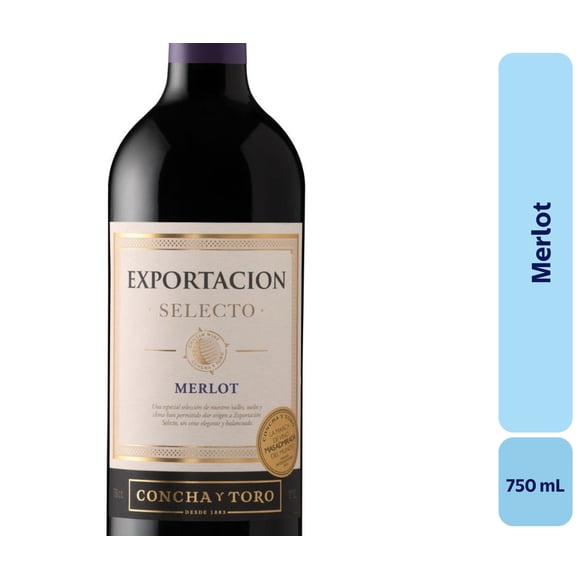 Vino Merlot Botella, 750 mL