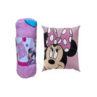 Genérico - Pack Manta Infantil + Cojín Niña Diseño Animado 19O1