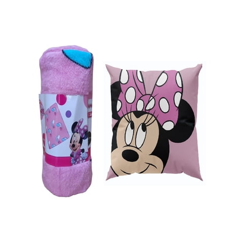 Genérico - Pack Manta Infantil + Cojín Niña Diseño Animado 19O1