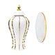 thumbnail image 2 of Florero De Cerámica Arreglo Floral Coleccionable Escritorio Porcelana Ginger Jar S Oro, 2 of 5