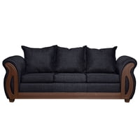 Ruzam Mobel - Sofá 3 Cuerpos Isidora Negro