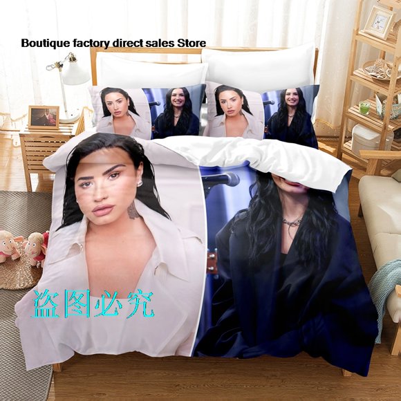Demi Lovato Bedding Set Single Twin Full Queen King Size Bed Set Aldult Kid Bedroom Duvetcover Sets bed sheet set Bed Sheets