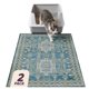 thumbnail image 1 of Alfombra para caja de arena Lovewag Pets 91 × 122 cm, pack de 2, color Blue Mesa, 1 of 9