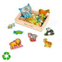 Melissa & Doug - Juego Didáctico Melissa And Doug Animales Magnéticos Madera