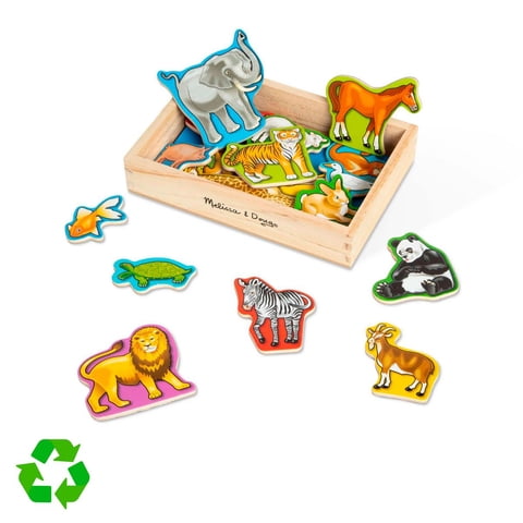 Melissa & Doug - Juego Didáctico Melissa And Doug Animales Magnéticos Madera
