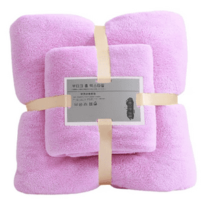 Genérico - Set 2 Toallas De Baño Absorbentes Microfibra 140X70 + 75X35 Cm