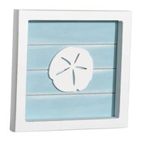 Magideal - Letreros De Placa De Madera Rústica, Colgante De Playa Temático, Esculturas De Pared Talladas En Madera Para Bar, Hogar, Dormitorio, Habitación De Niñ Estrella De Mar De Concha