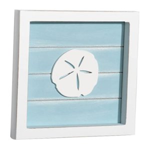 Magideal - Letreros De Placa De Madera Rústica, Colgante De Playa Temático, Esculturas De Pared Talladas En Madera Para Bar, Hogar, Dormitorio, Habitación De Niñ Estrella De Mar De Concha