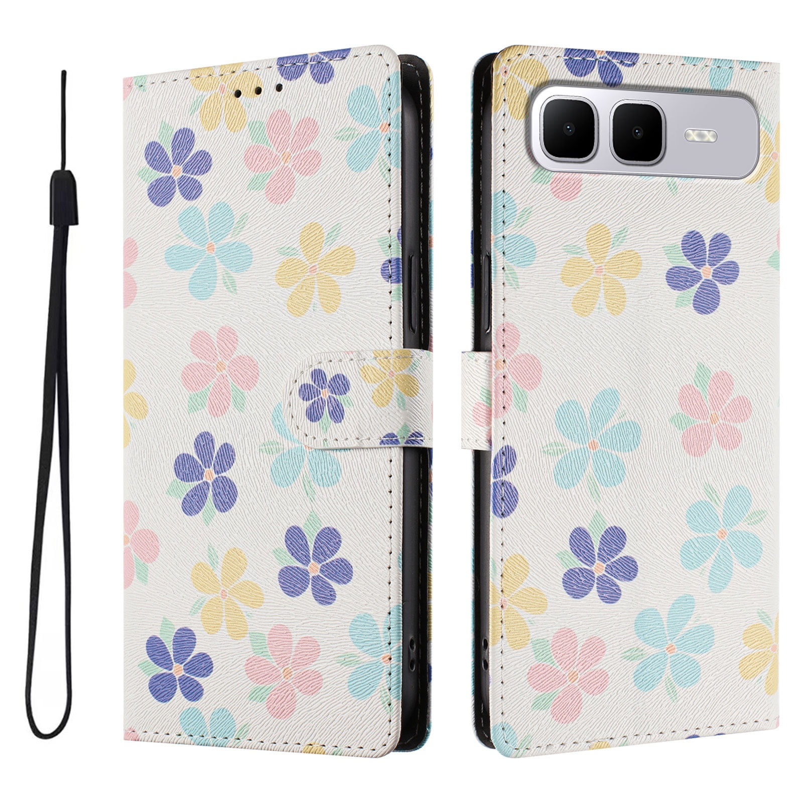 Foxdock Funda Tipo Cartera Para Infinix Smart 10 Plus Con Soporte Y Correa – Diseño De Patrones Lindos