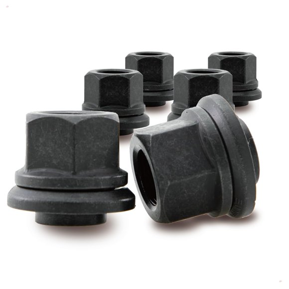 Tuercas de rueda PSGSP M22x1.5 con manguito de 6 mm, 6 piezas, negras
