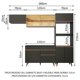 thumbnail image 3 of Kit Muebles de Cocina Madesa Reims 260 cm Negro/Marrón, 3 of 9