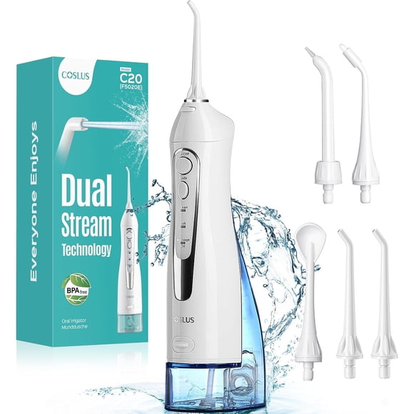 Irrigador Dental COSLUS C20 Portátil Inalámbrico 300 ml con Batería