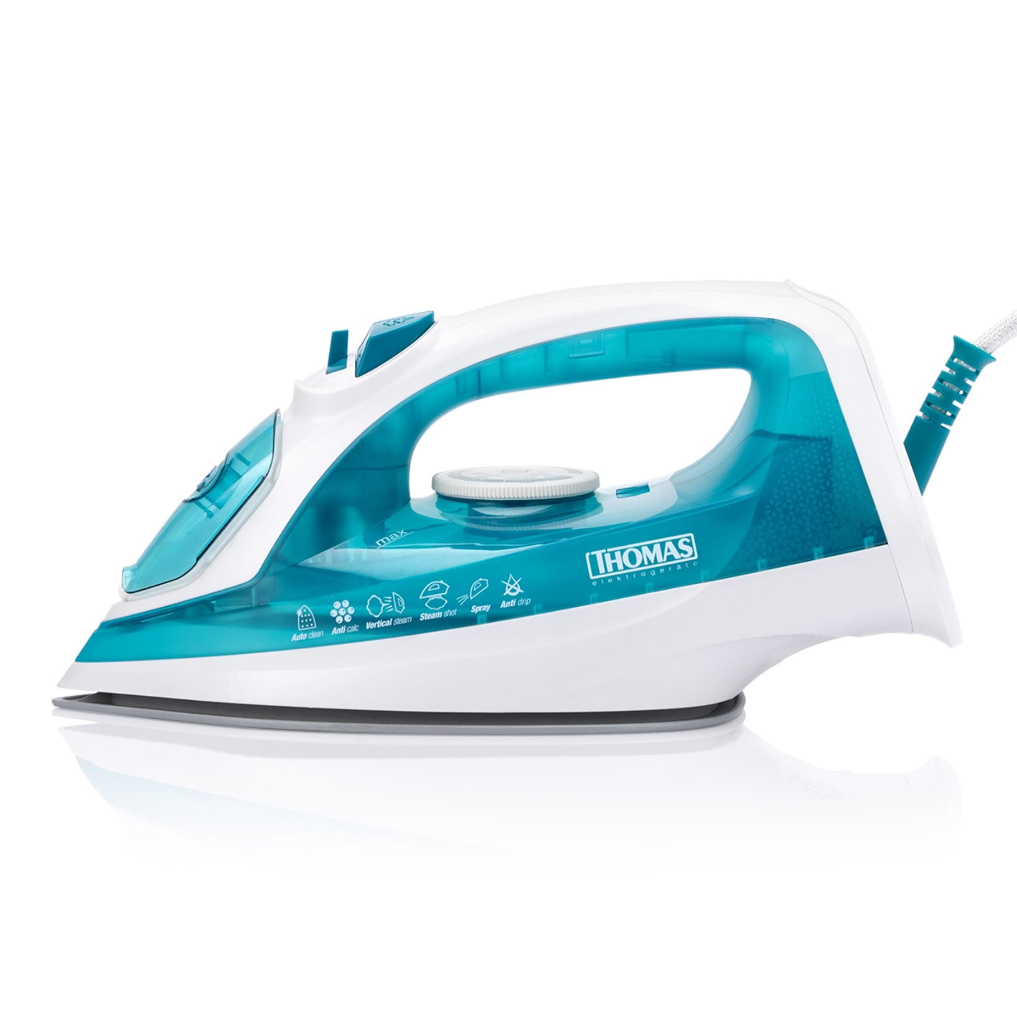 Thomas - Plancha Vapor Vertical Th-7055 2200W Celeste/Blanco