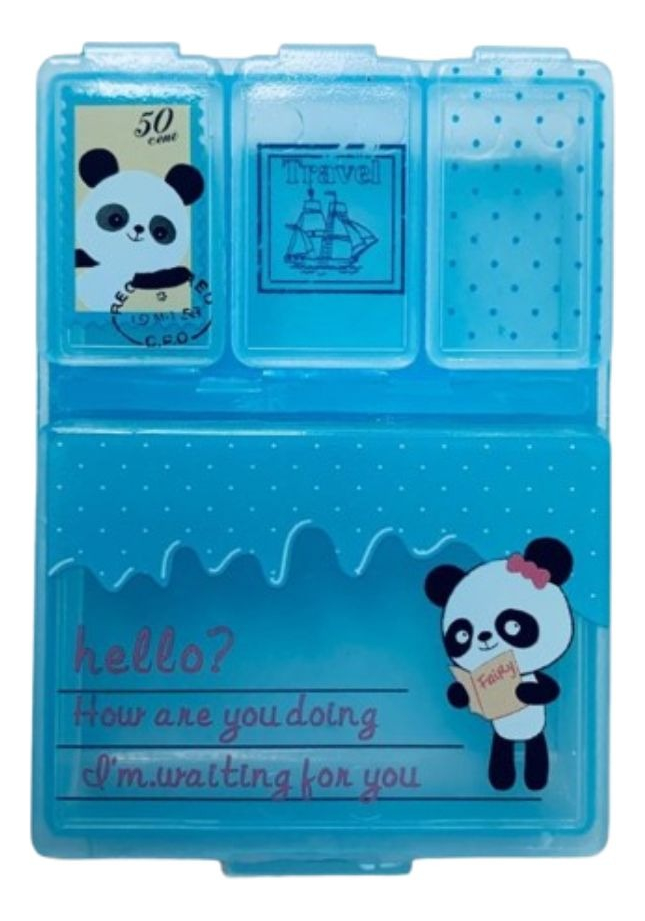 Genérico - Set 6 Pastilleros Mini Animado Niños Portatil Tabletas Lau