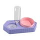 thumbnail image 5 of Cuencos De Puntos Con Dispensador De Agua Juego De Tazones De Comida Húmeda Y Seca Comedero Para Mascotas Bebedero Doble Violeta, 5 of 5