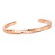 thumbnail image 3 of Nunca te rindas Twist Open Bangle Mujeres Hombres Pareja Joyas Oro rosa, 3 of 5