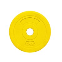 Atletis - Disco De Cemento 1 Kg Para Barra Pvc Amarillo