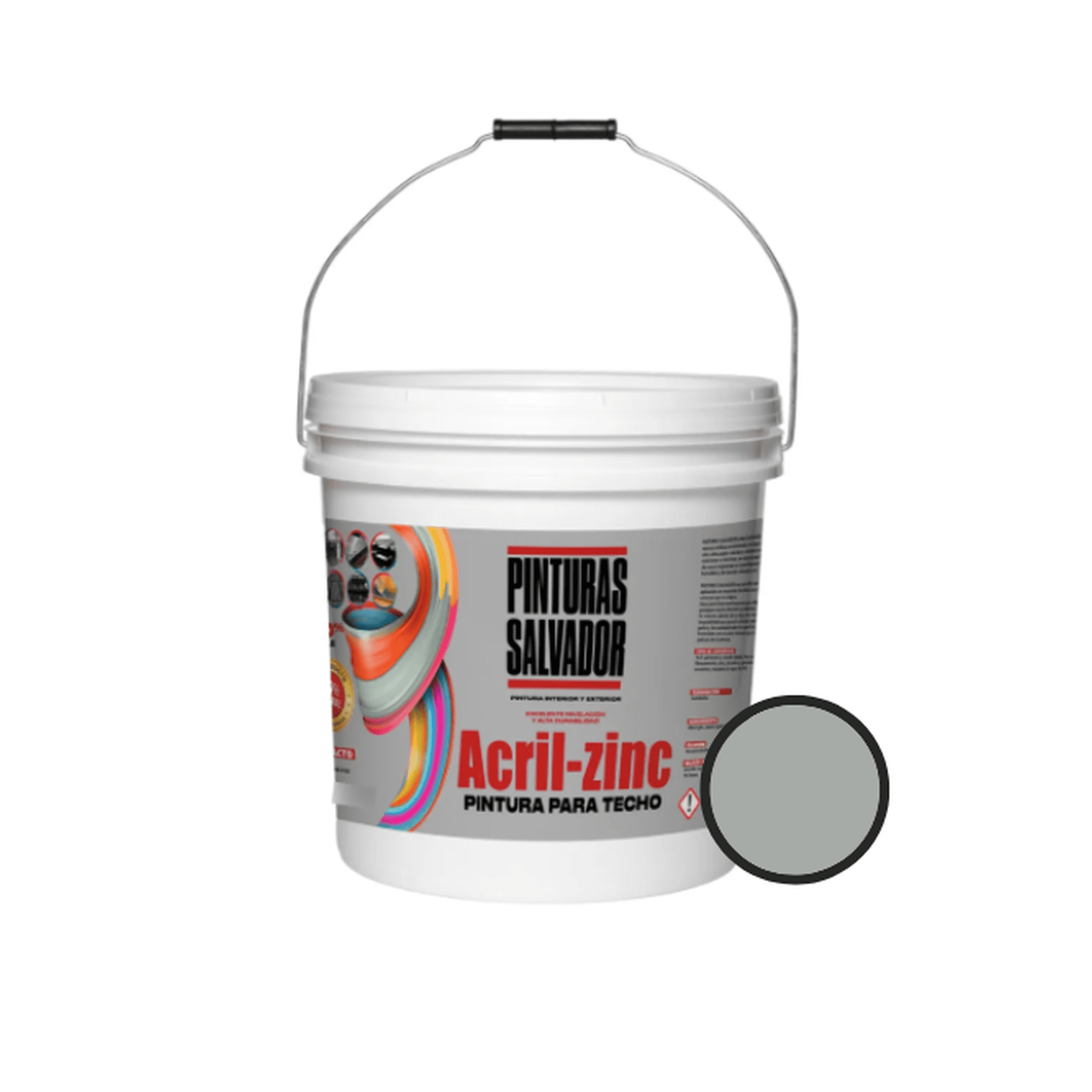 Salavador - Tineta Pintura Acrizinc Gris 16lts