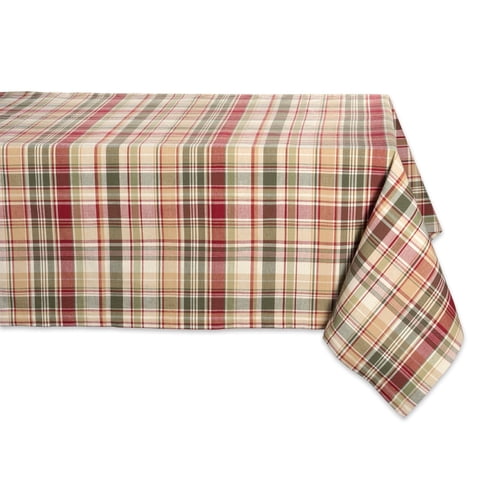 Mantel Dii Give Thanks Plaid Fall 100% Algodón 52X52
