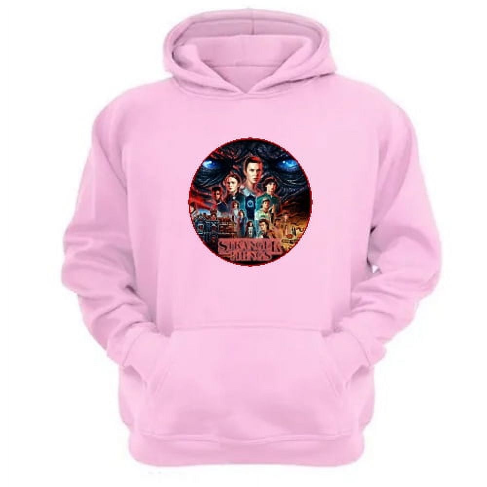Genérico - Polerón Canguro Stranger Things Rosa Talla L Unisex
