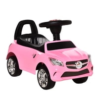 Coche Ride On Push Aosom Para Niños, Pie A Suelo, Con Cuerno Rosa, De 18 A 36 M