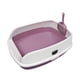 thumbnail image 2 of Caja De Arena Para Gatos Semiabierta, Inodoro Profundo Portátil Con Cuchara, Orinal Para Gatos, Color Rosa, 2 of 5