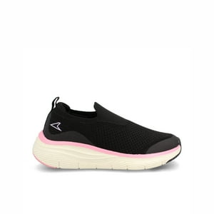 Zapatilla Mujer Power Helca Slip Negro-Rosado