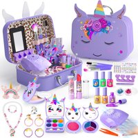 Mqsiuve - Kit De Maquillaje Masiuve Kids 2 En 1 Lavable Unicornio Niñas 3 A 12 Años