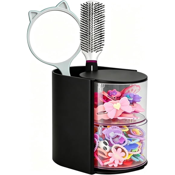 Caddy Luscinia Organizador de Accesorios para el Cabello de 2 Niveles Negro