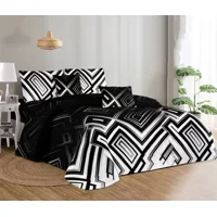 Casadeliacl - Cubrecama King Grande Quilt Verano Moderno Elegante Tf Negro Tf Cc408