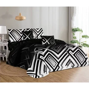 Casadeliacl - Cubrecama Quilt Delgado2 Plaza Diseño Modernos Tf Negro / Marmoleado