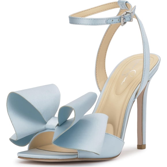 Sandalia con tacón con lazo Olivine de Jessica Simpson, azul claro, 6.5