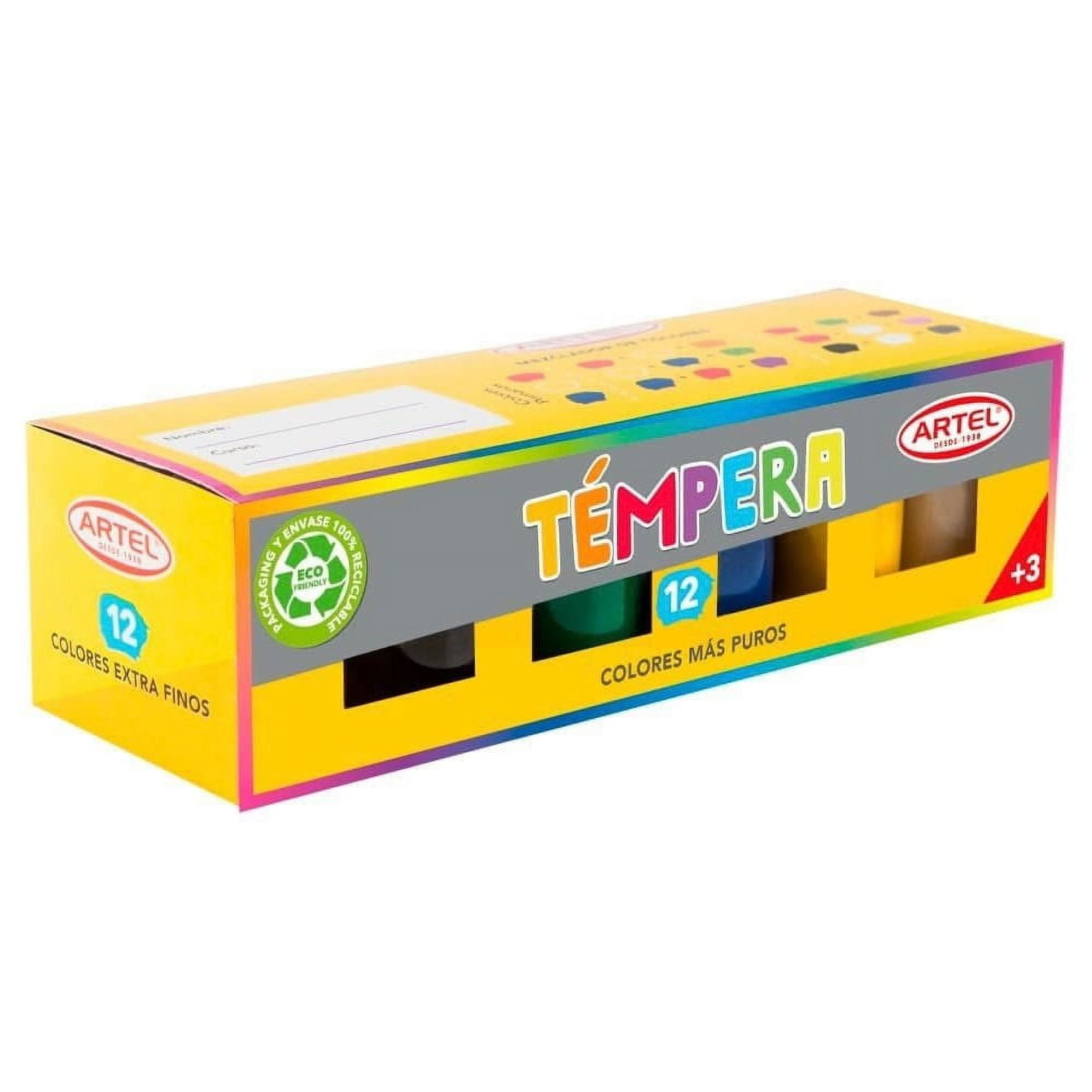 Artel - Pack De 3 Cajas De Tempera 12 Colores