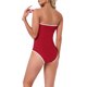 thumbnail image 3 of Monokini Bandeau con Flores 3D para Mujer de INSPIRE CHIC, 1 Pieza sin Tirantes con Control de Abdomen y Almohadillas Removibles Grande Rojo, 3 of 5