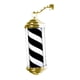 thumbnail image 1 of Letrero de barbería con luz de poste, ideal para salón de belleza, impermeable, clásico, lámpara de pared, luz giratoria para interior, salón de belle 40 blanco y negro, 1 of 5