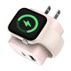 thumbnail image 1 of Bloques de carga para Apple Watch, cargador 3 en 1 PD 20W USB‑C con carga inalámbrica integrada para reloj, cargador de pared de doble puerto compatible con iPhone, AirPods, iWatch, rosa, 1 of 7