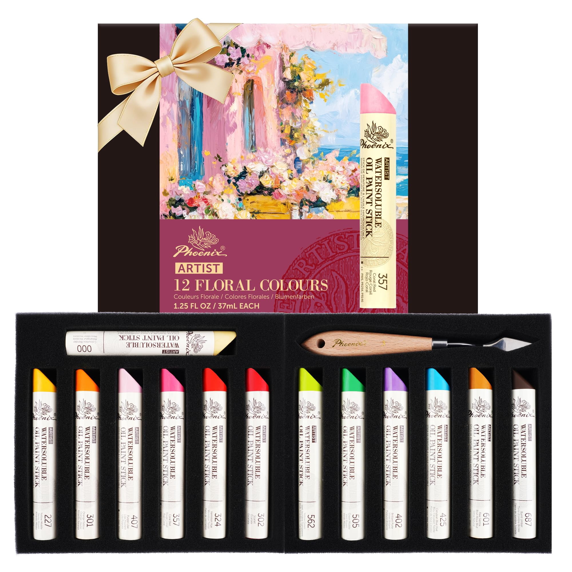 Set De Barras De Pintura Al Óleo Phoenix Floral Colors, 37 Ml, Para Artistas