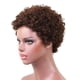 thumbnail image 5 of Marrón 8 "afro corto rizado rizado peluca de cabello humano resistente al calor para las mujeres negras, 5 of 5