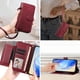thumbnail image 2 of Funda Tipo Billetera para ZTE Axon 60 Lite con Cremallera Portatarjetas Soporte Correa de Muñeca Cuero Rojo, 2 of 5