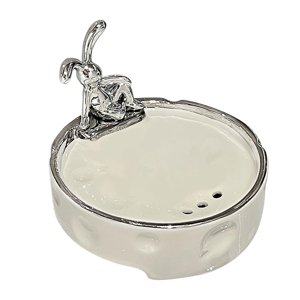 Magideal - Jabonera Con Drenaje Caja De Jabón Conejo Decorativo Parada Jabón Blando Mantener Barras De Jabón Barra Seca Soporte De Jabón Protector De Jabón Para , Plata
